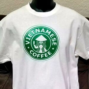 White Starbucks Vietnamese Coffee T-Shirt.  Size XL Optional Sizes